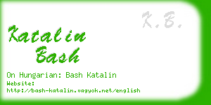 katalin bash business card